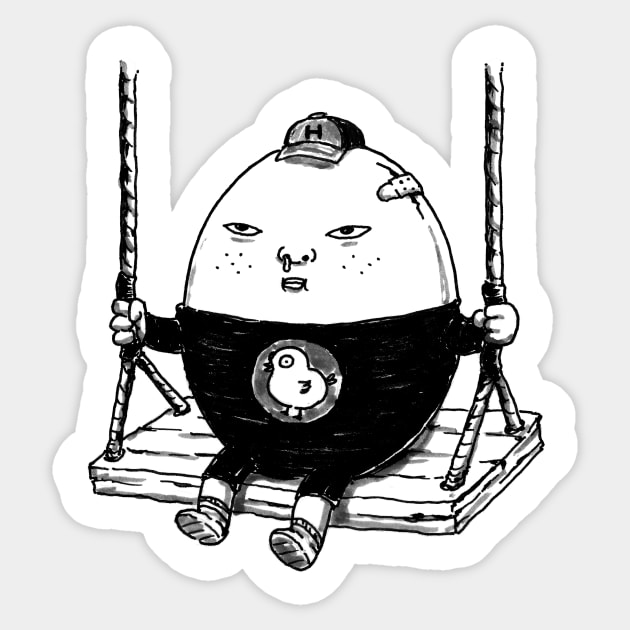 Swing and Frail Sticker by pigboom